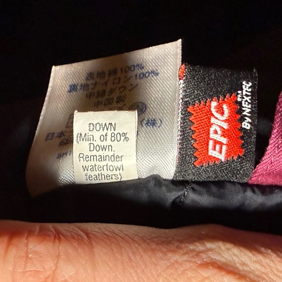 Lands End Vintage Cotton and Down Coat Small Petite Burgundy - Picture 5 of 5